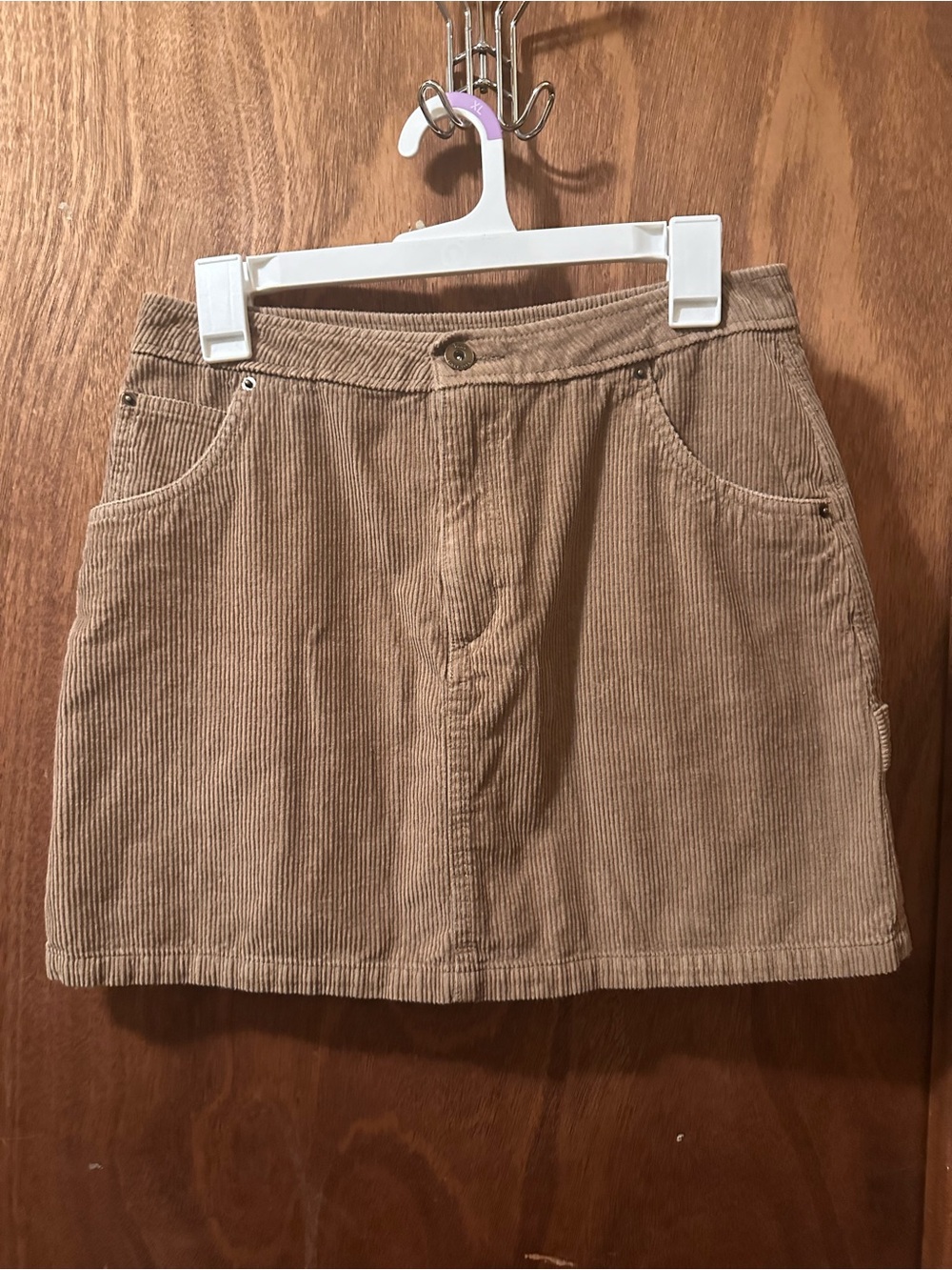 Vans Tan Corduroy Skater Mini Skirt
